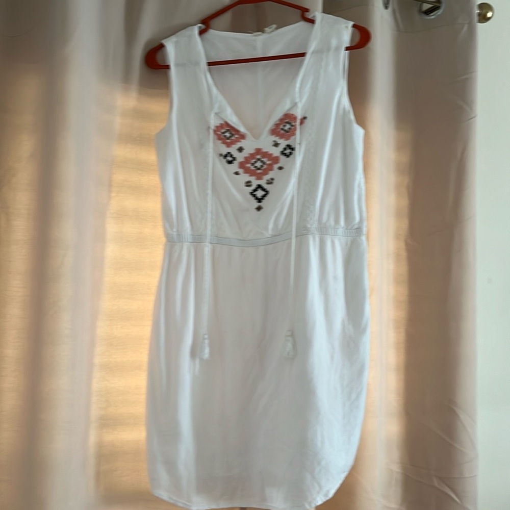 Anthropologie Kenji Boho White Bead Embellished 6